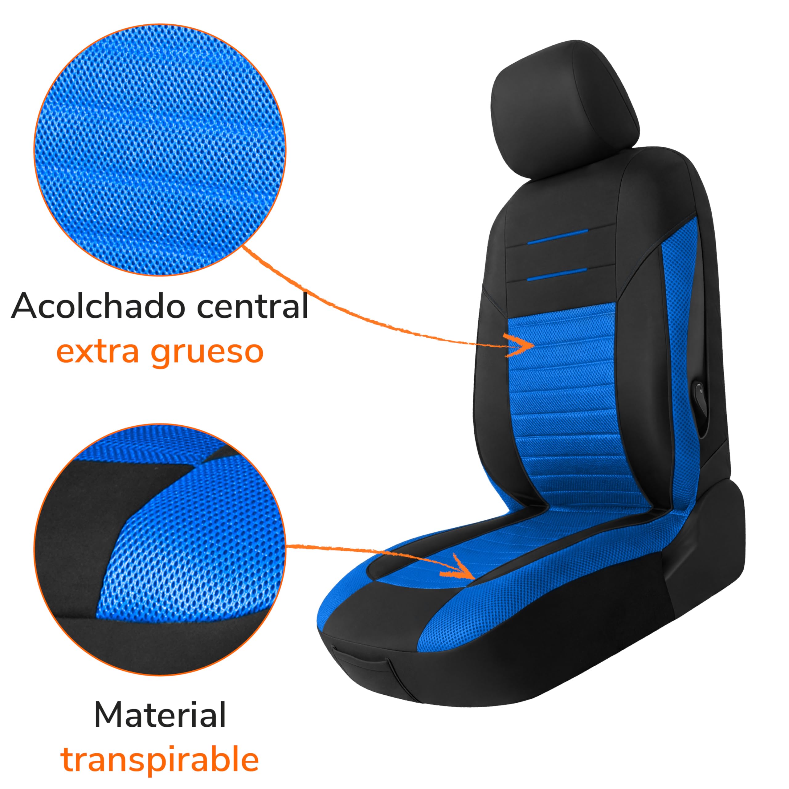 Upgrade4cars Fundas para Asientos Delanteros Set Versión 2026 Universal
