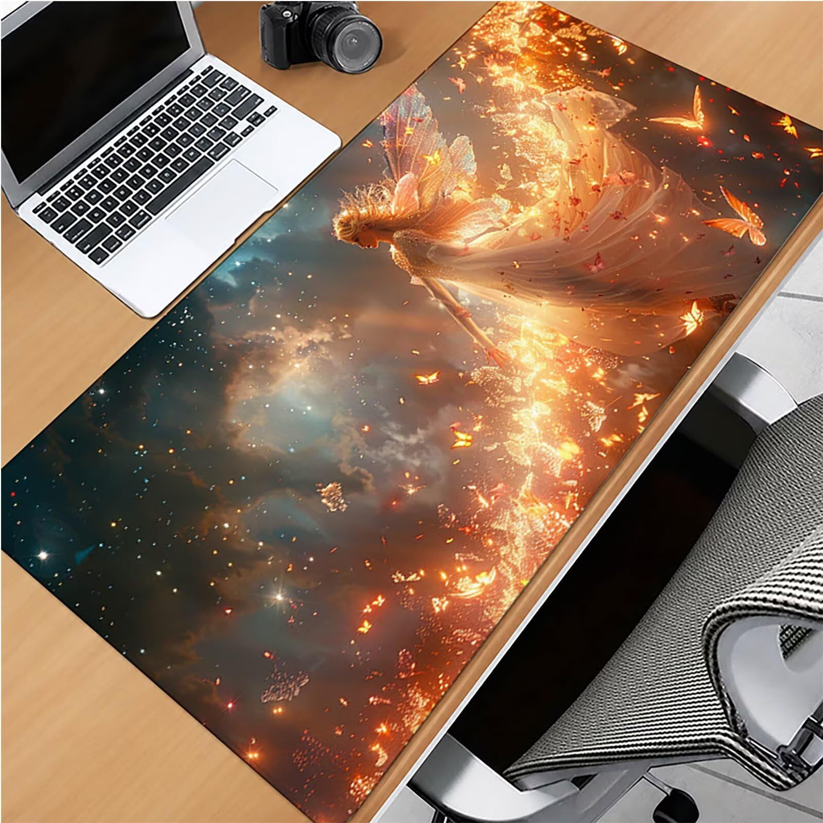 Amarillo Alfombrilla Ratón XXL 1600x800x3mm, Mujer Mouse Pad 2-4347 | Alfombrilla Ratón Gaming Mejora la Precisión y la Velocidad, Alfombrilla Escritorio para Jugadores de PC, Oficina