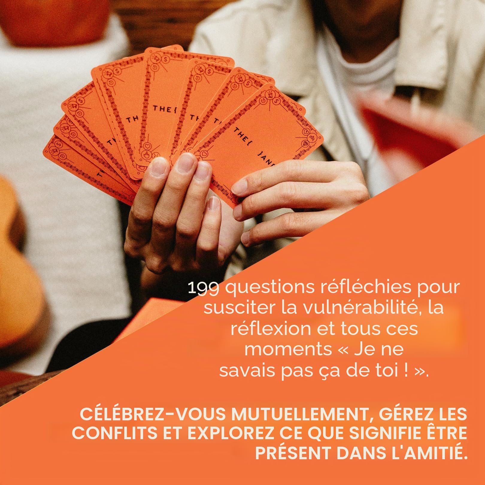{THE AND} Édition Friends – Démarreurs de conversation pour faire des amis vos meilleurs amis – Jeu de cartes amusant pour apprendre à vous connaître avec des questions – Discussions profondes lors