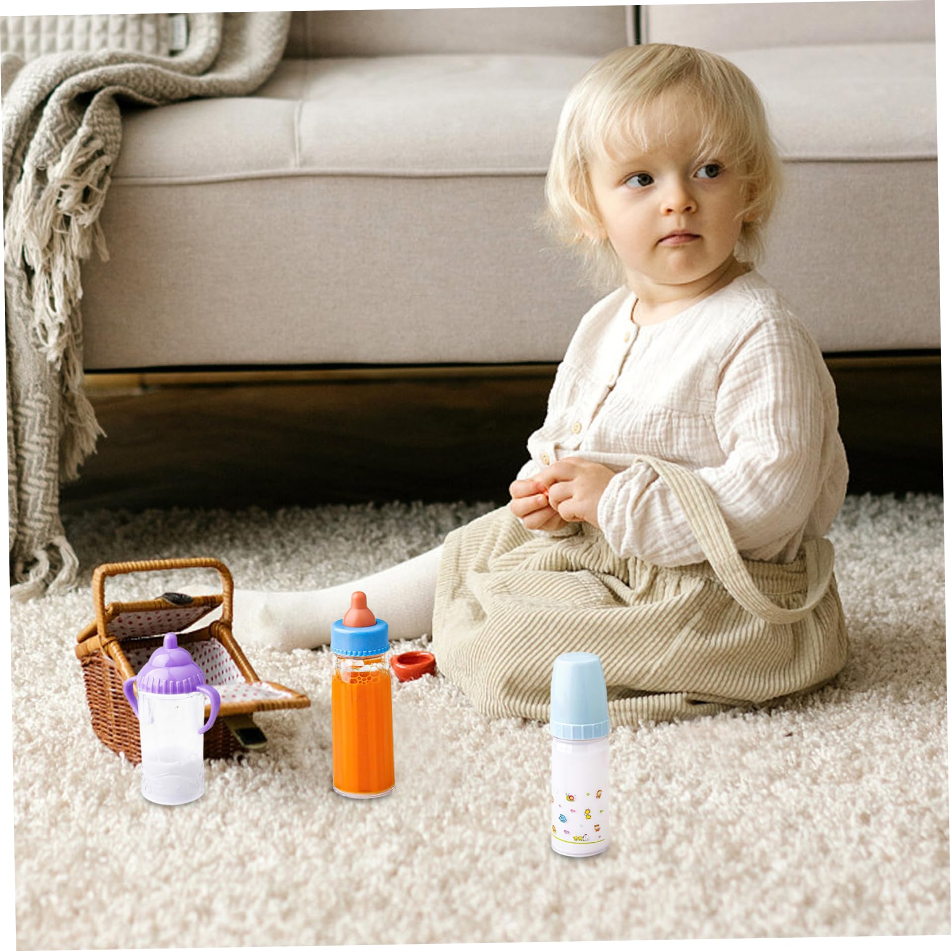 Juguete De Madera Para Alimentar Con Biberón – Set De Simulación Con Chupete Y Vajilla – Roll Play Infantil