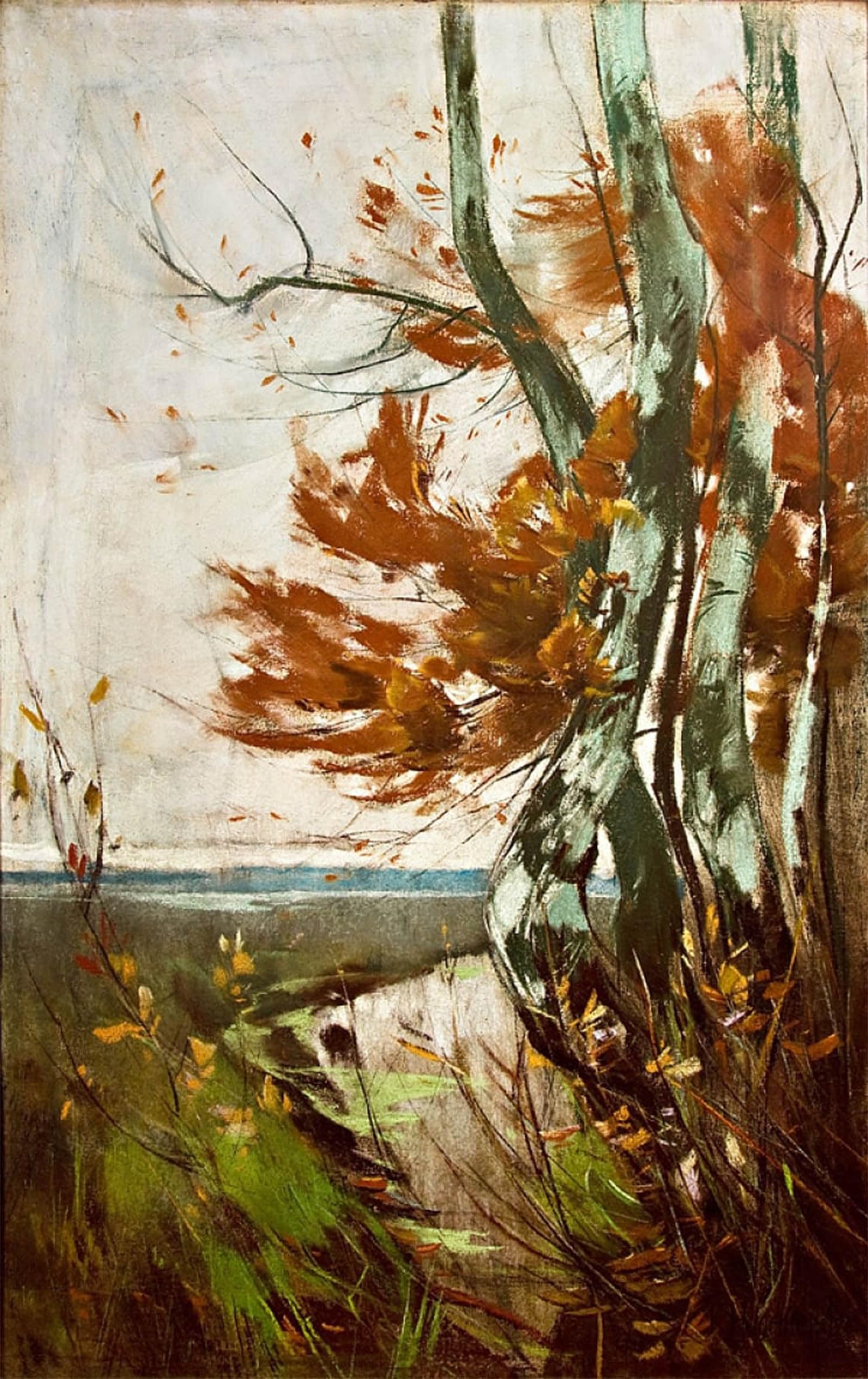 SERENDIPITP Retro Picture Poster Wall Art Pictures Painting Wind flutter on the Baltic Sea by Karl Hagemeister Wall Art Canvas Print for Wall Decor 60x90cm