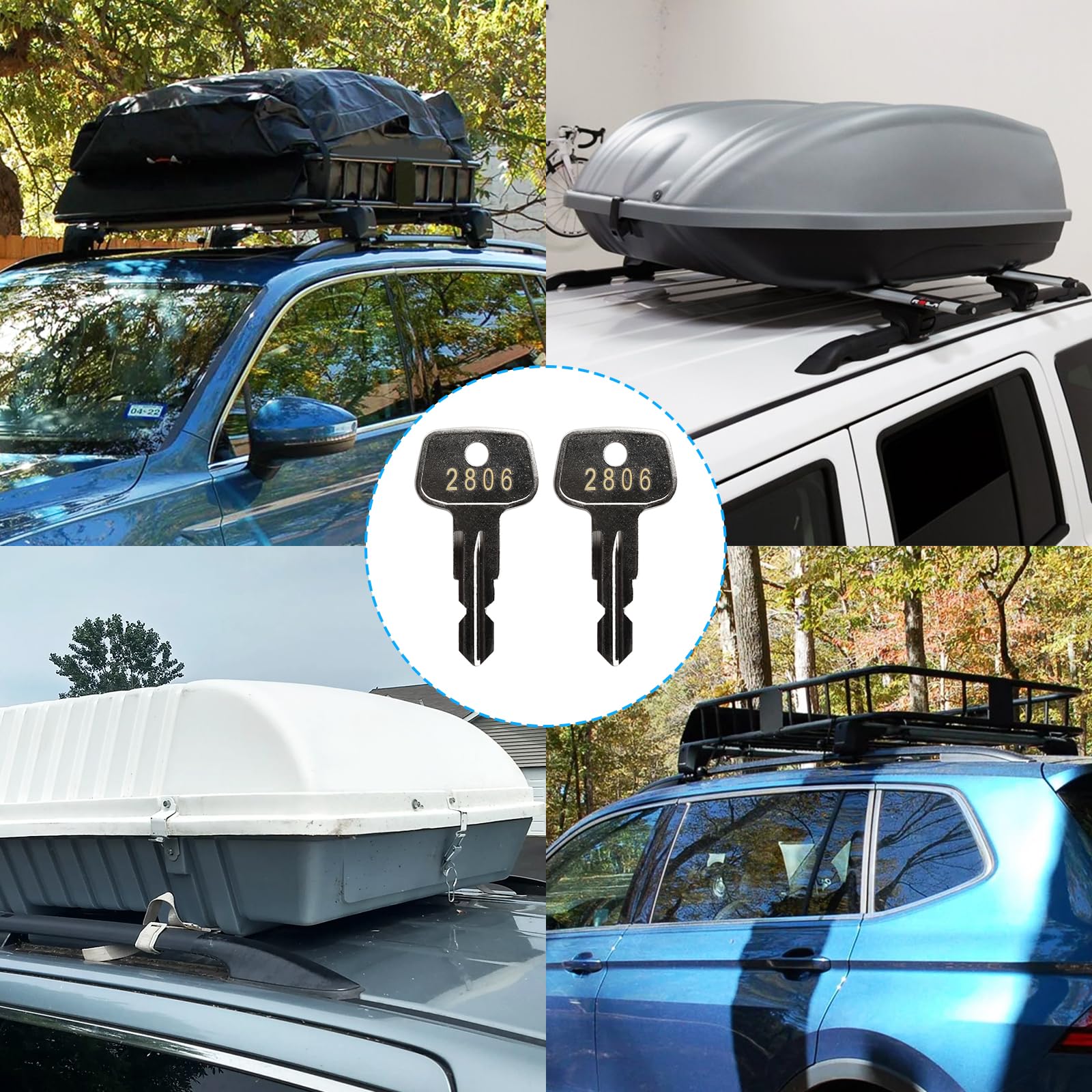 2806 X-Cargo Roof Rack Key, Roof Replacement Keys for Sears XCargo