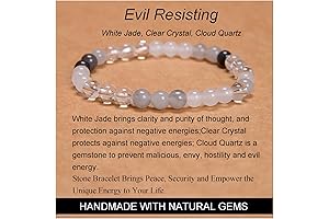 Prime 6: Natural Crystal Healing Yoga Stretch Bracelet for Energy and Protection