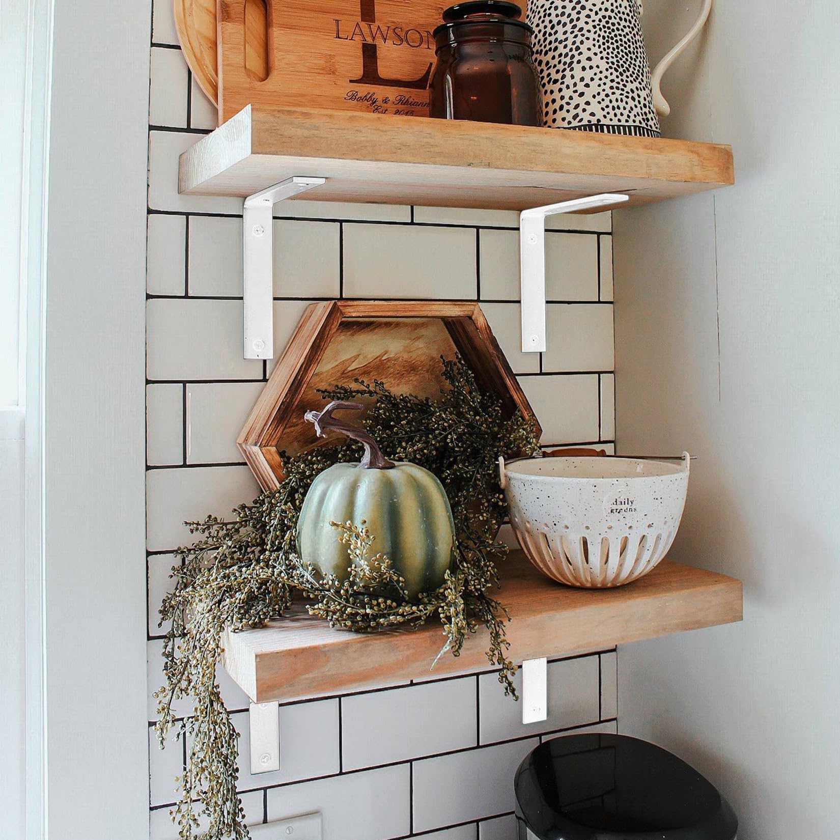 2 Pcs Equerre Etagere Murale Blanc, Equerre Charge Lourde