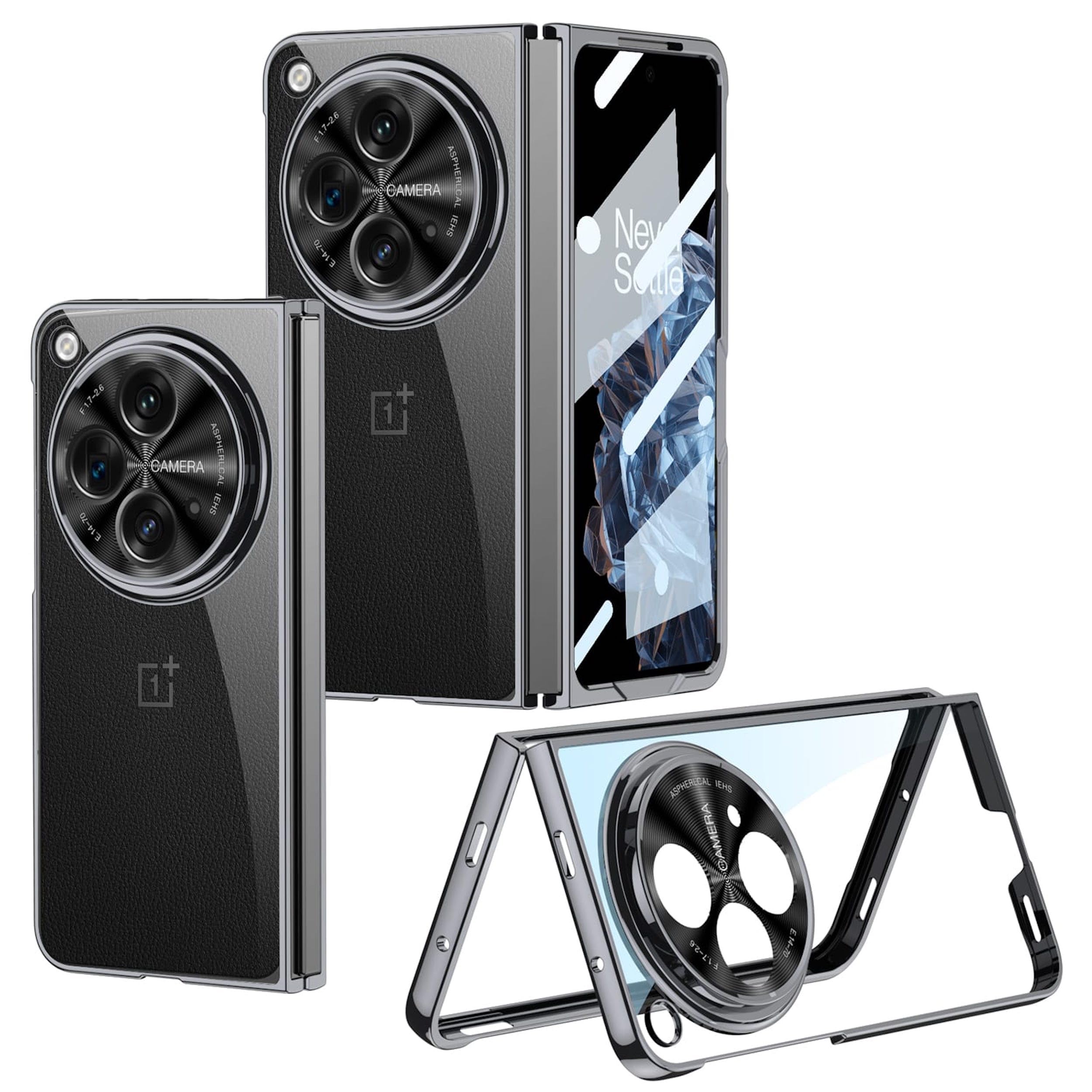 BOUNCEBACK Transparent Electroplated Case/Cover with Back Screen Protector for Oneplus Open 5g /Oneplus Open 5g Case Cover - (Clear Silver Black | Polycarbonate) (B0CP9MYVXY) Amazon Price History, Amazon Price Tracker