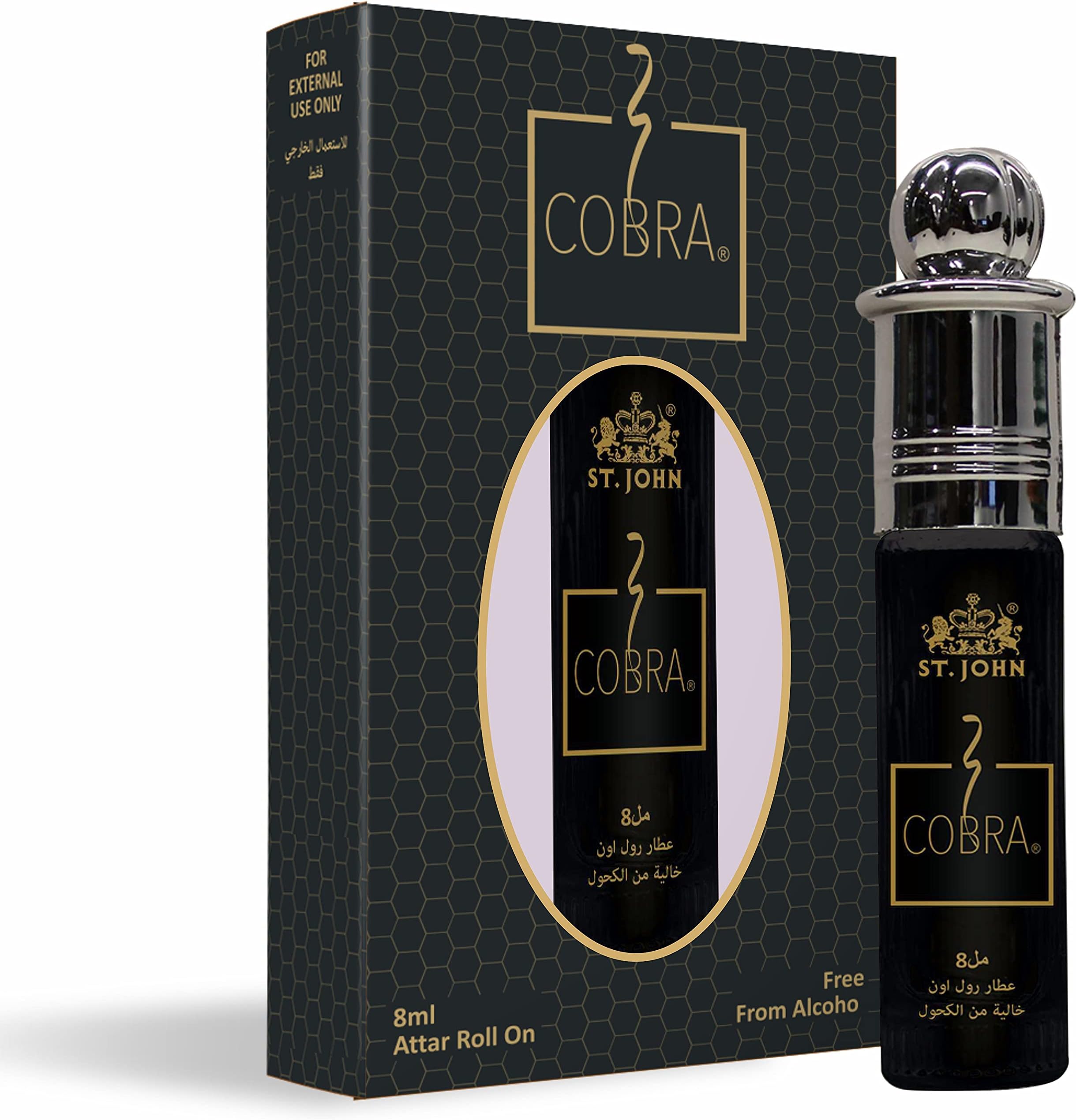 ST. JOHN COBRA Floral Attar Roll On Natural | Free From Alcohol 8ml