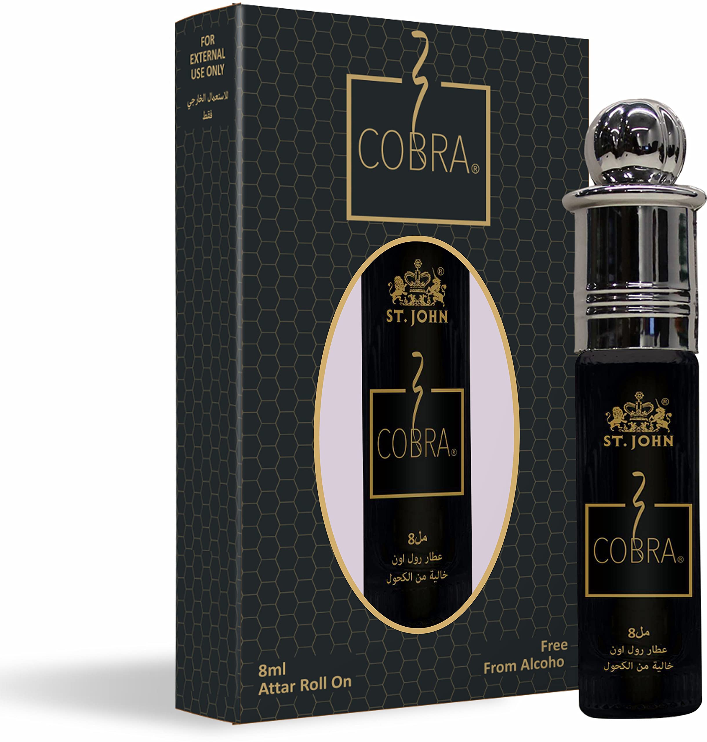 ST. JOHN COBRA Floral Attar Roll On Natural | Free From Alcohol 8ml