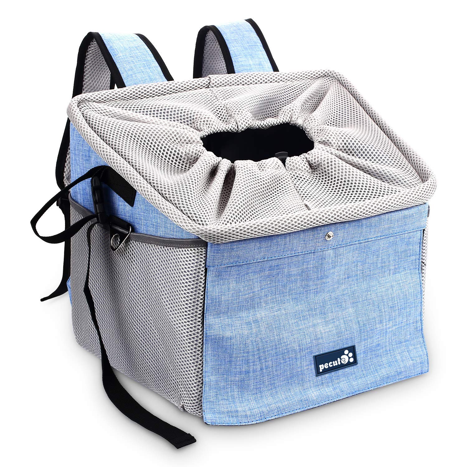 pecute Bicycle Basket, Animal Backpack, Cat Transport Bag, Stable and Safe, Breathable and Comfortable, Suitable for Small and Medium Cats and Dogs, Travel/Cycling/Going to Pet Hospital Pet Supplies
