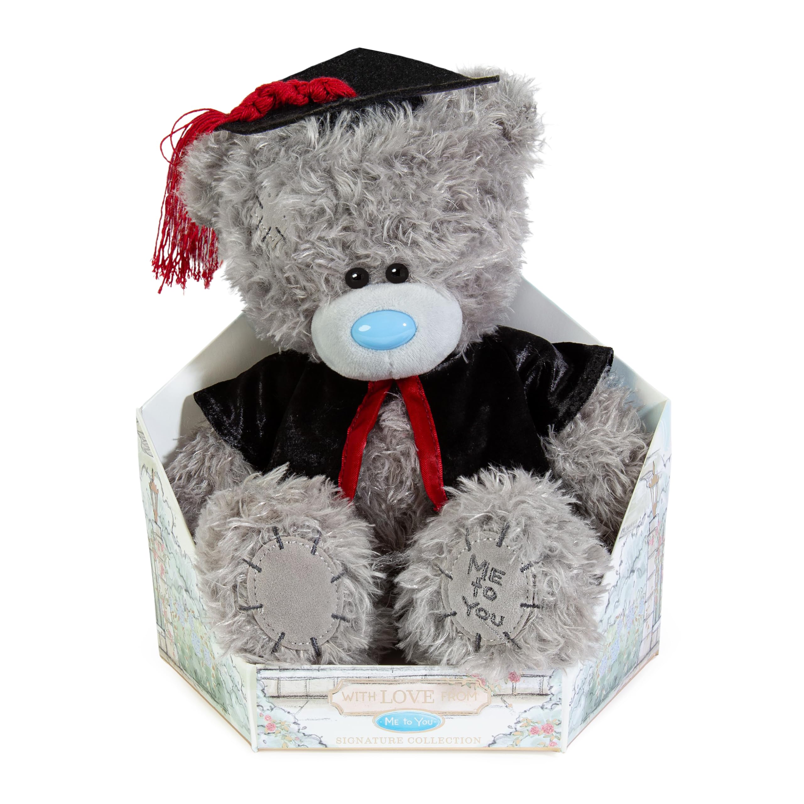 Me to You Tatty Teddy Cute Plush 19cm-High Graduation Bear Presented On Premium Gift Plinth - Signature Collection, Grey