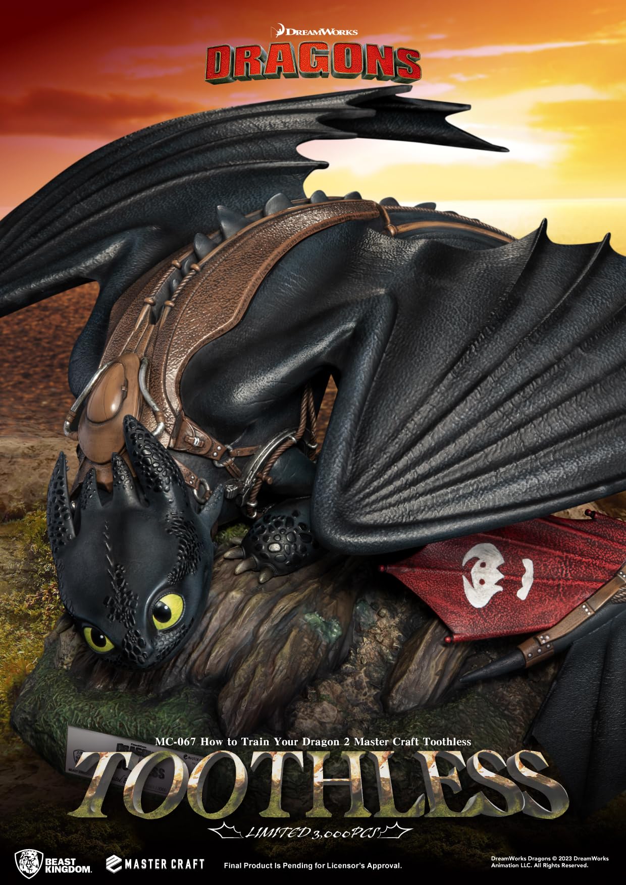 How to Train Your Dragon 3: Toothless MC-067 Master Craft Statue