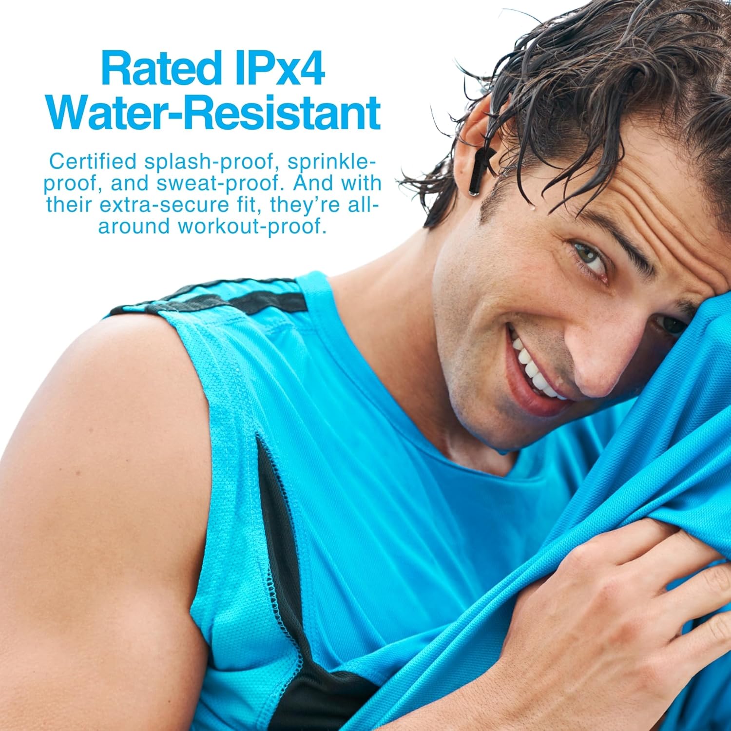 Naztech Xpods PRO IPX4 water-resistant for workouts