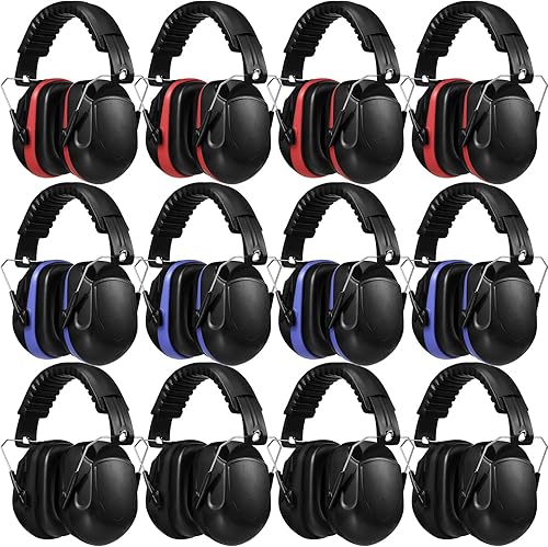 Kanayu 12 orejeras de protección para los oídos NRR 28dB Auriculares con cancelación de ruido con diadema ajustable para reducción de ruido