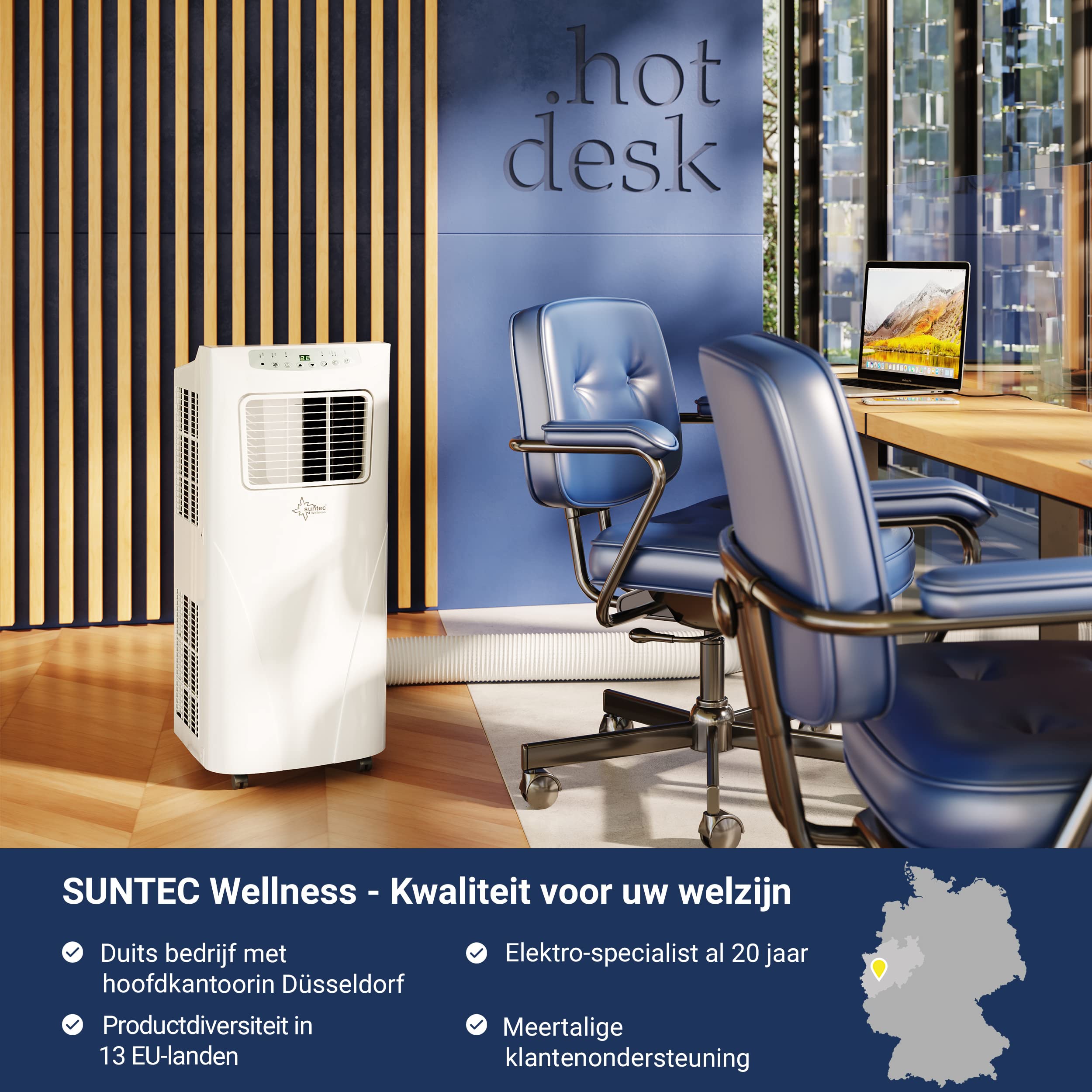 Suntec Wellness Suntec CoolFixx 2.6 Eco R290 Mobiele Airco