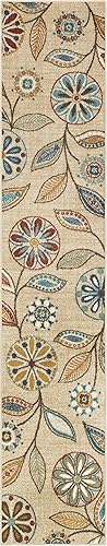 Maples Rugs Reggie - Alfombra antideslizante para pasillo (fabricada en Estados Unidos), color beige, 2 x 10 pies Maples Rugs Reggie - Alfombra antideslizante para pasillo (fabricada en Estados Unidos), color beige, 2 x 10 pies