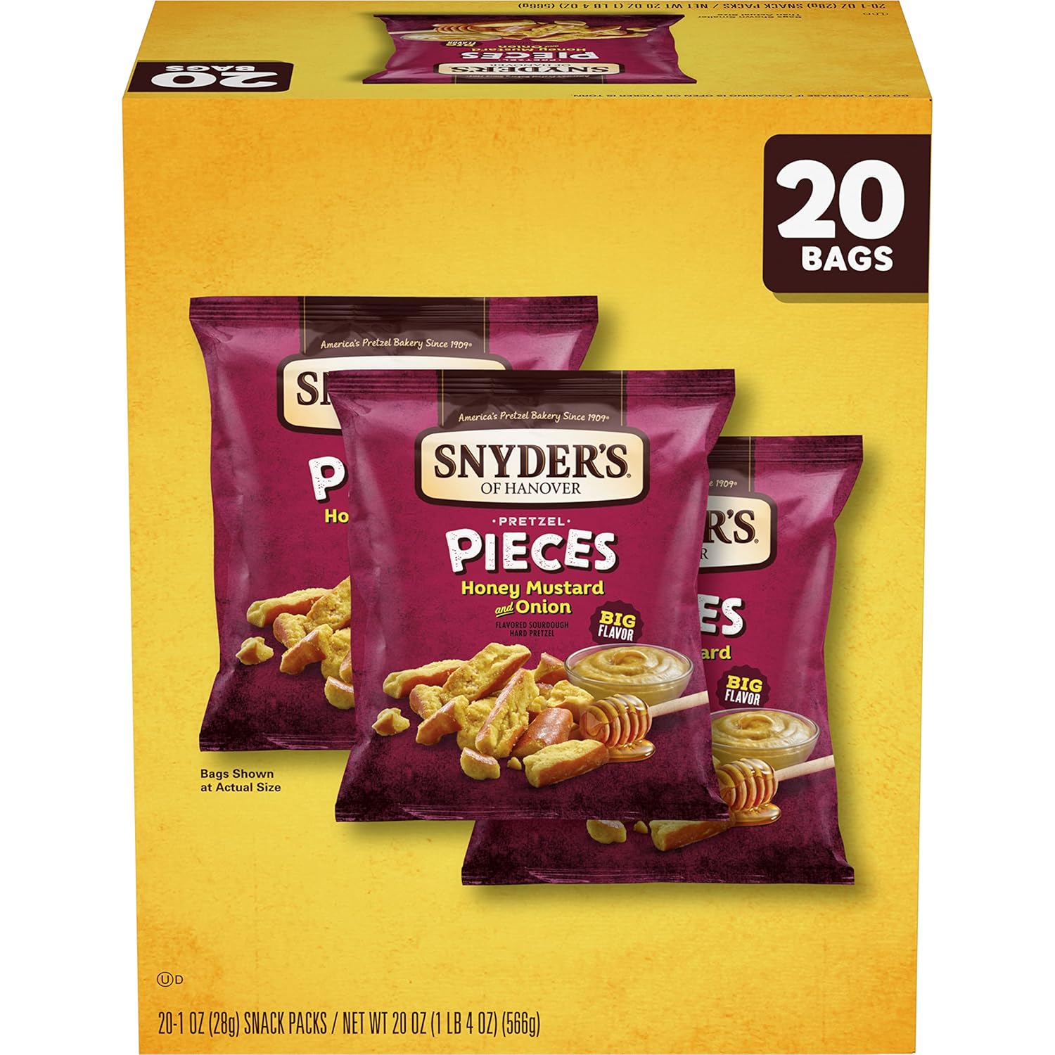Amazon.com : Snyder's of Hanover Pretzel Pieces, Honey Mustard and ...