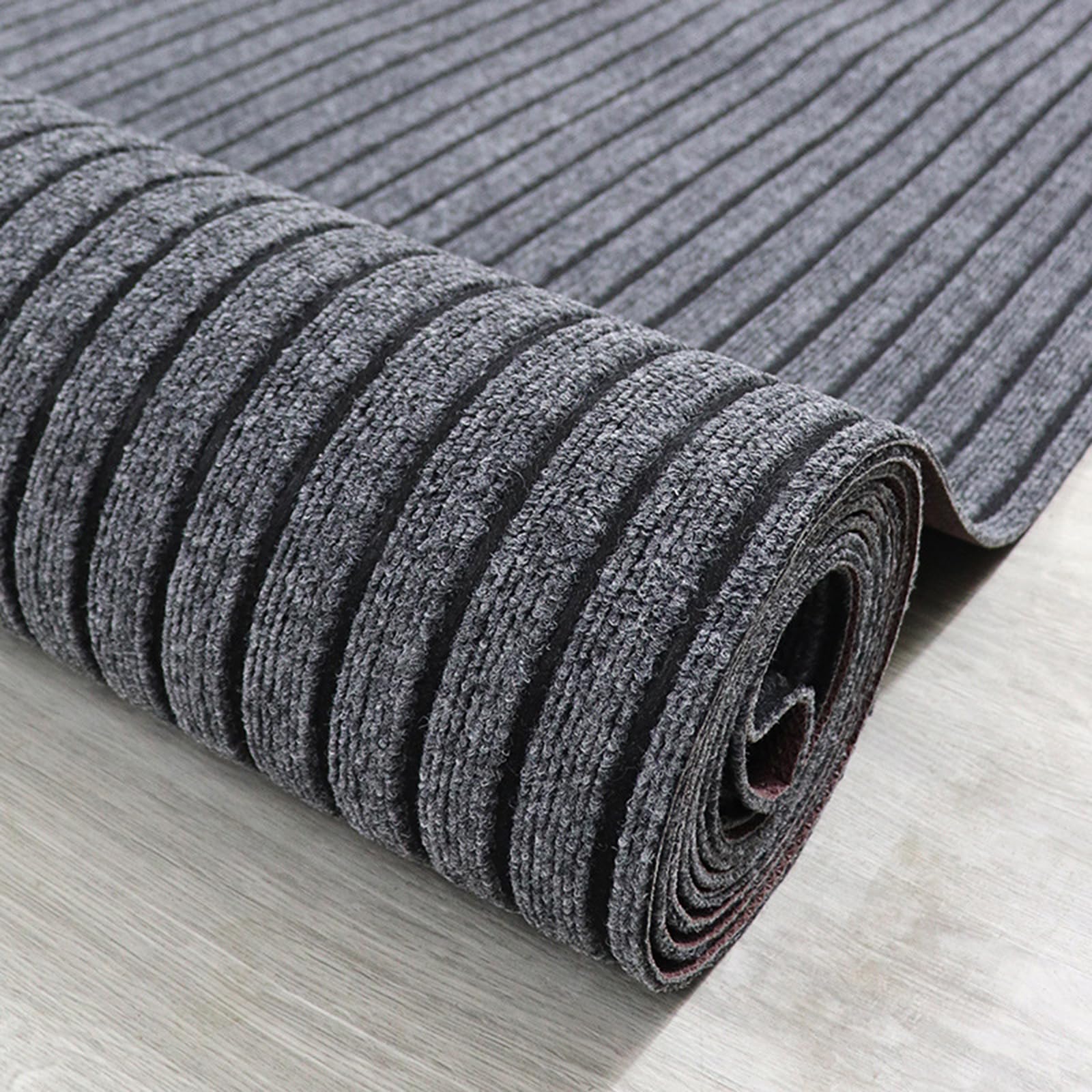Teppich Innen Zuschneidbar Fußmatte Für Den Außenbereich rutschfest Schmutzfangmatte Küchenläufer​ Pflegeleicht Grey,130x240cm