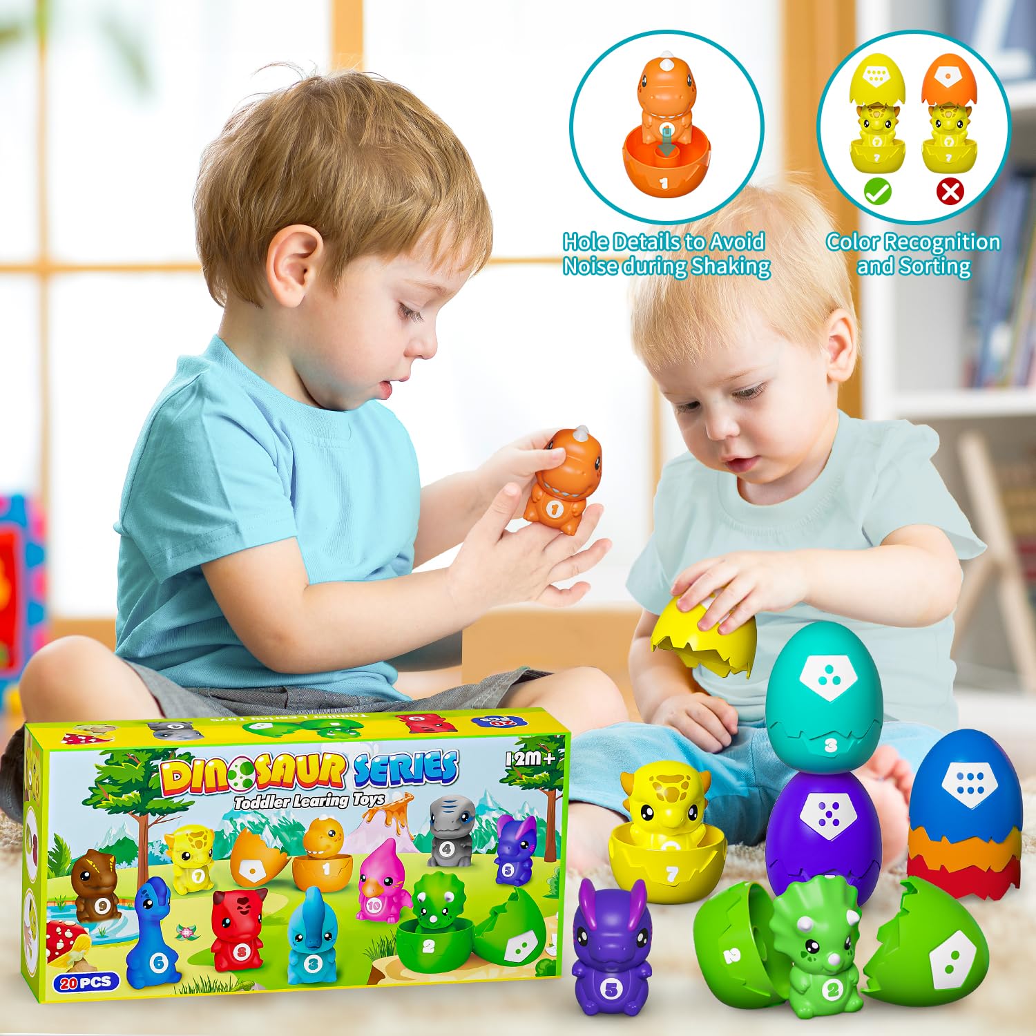 Joyfy Montessori Learning Toys For Toddlers 1 2 3 Years Old, Counting, Matching & Sorting Toy Train Finger Puppets, Birthday Gift For Baby Boys Girls