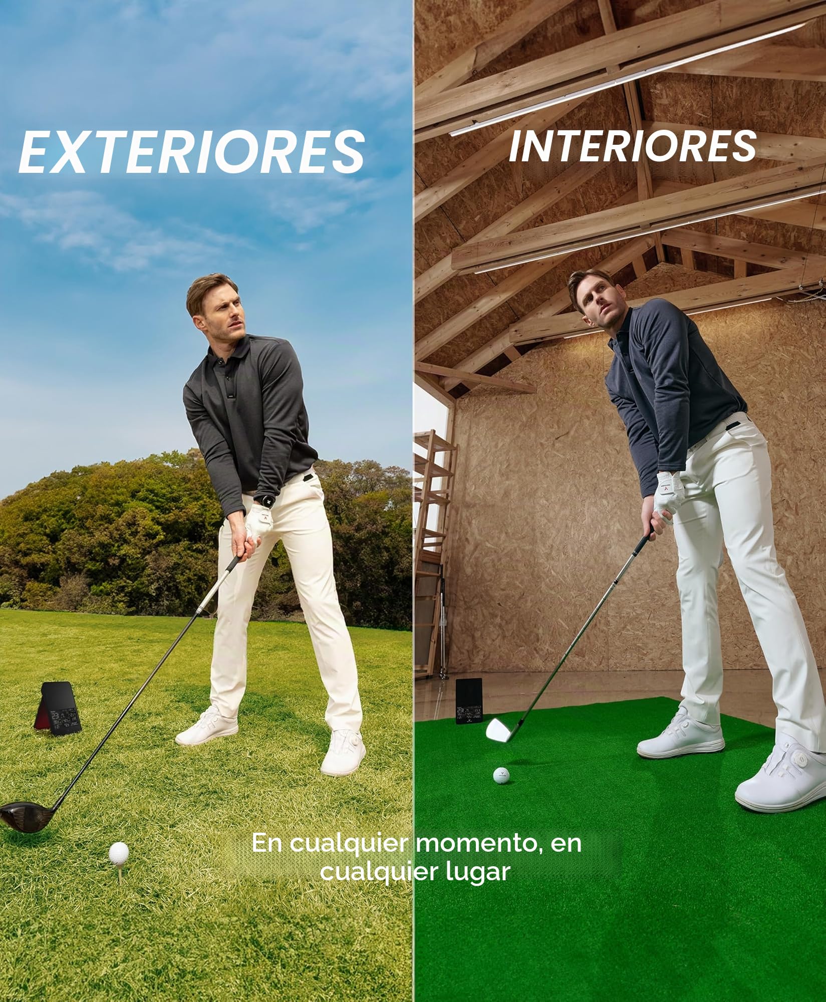 Voice Caddie SC4 Pro (+ 3D Driving Range Simulator) Simulador de Golf y Monitor de Lanzamiento, Black, One Size