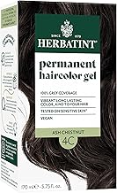 Herbatint Permanent Hair Dye For Women - 4C Ash Chestnut - For Up To 100% Gray Coverage of Resistant Gray Hair - Ammonia-Free, Alcohol-Free & Vegan - Salon Influenced Hair Color 5.75 fl oz