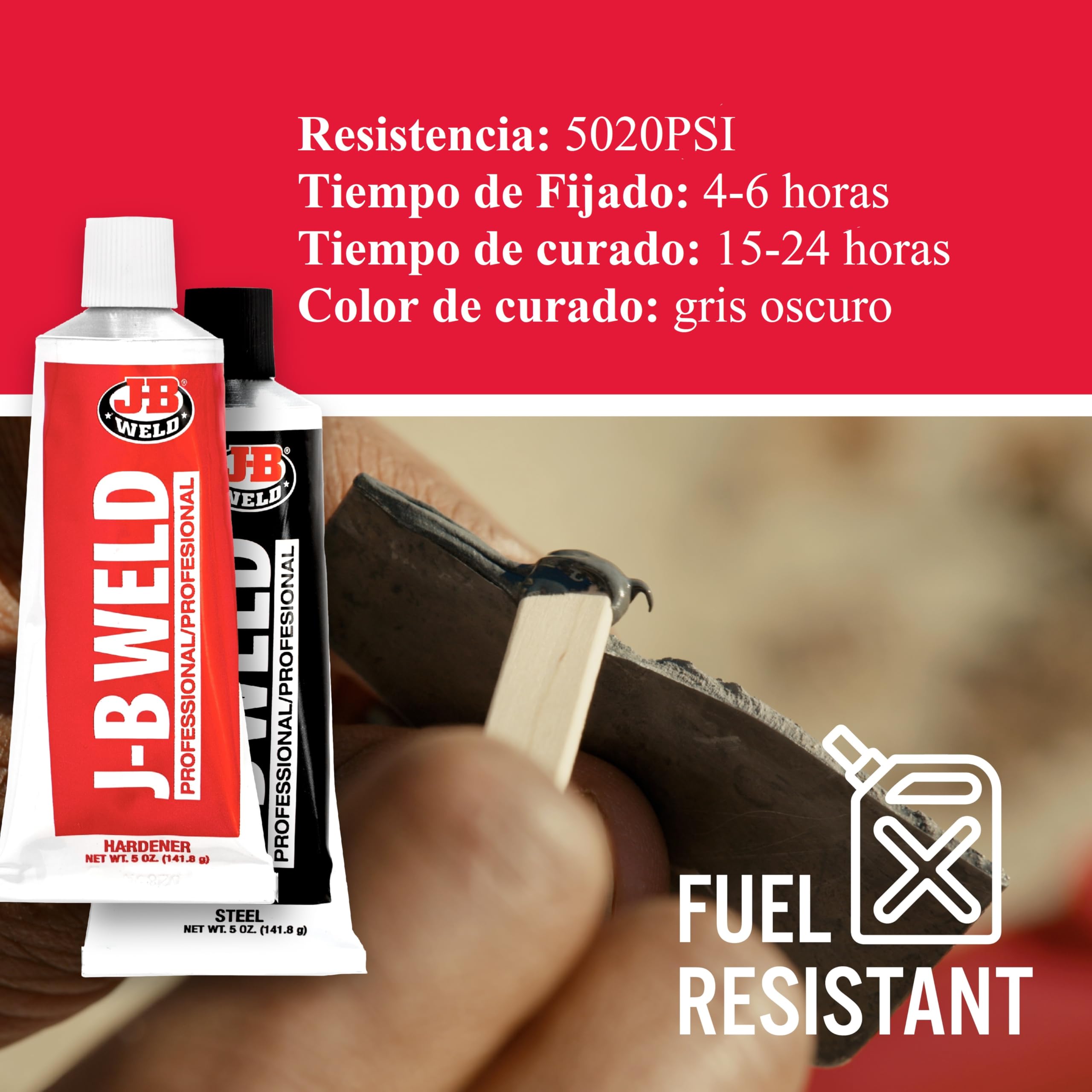 J-B Weld 8281SPA - Saldatura a Freddo - Acciaio - Metallo - Ferro - Rinforzato - Epossidico - Riparazioni - 141,8 g