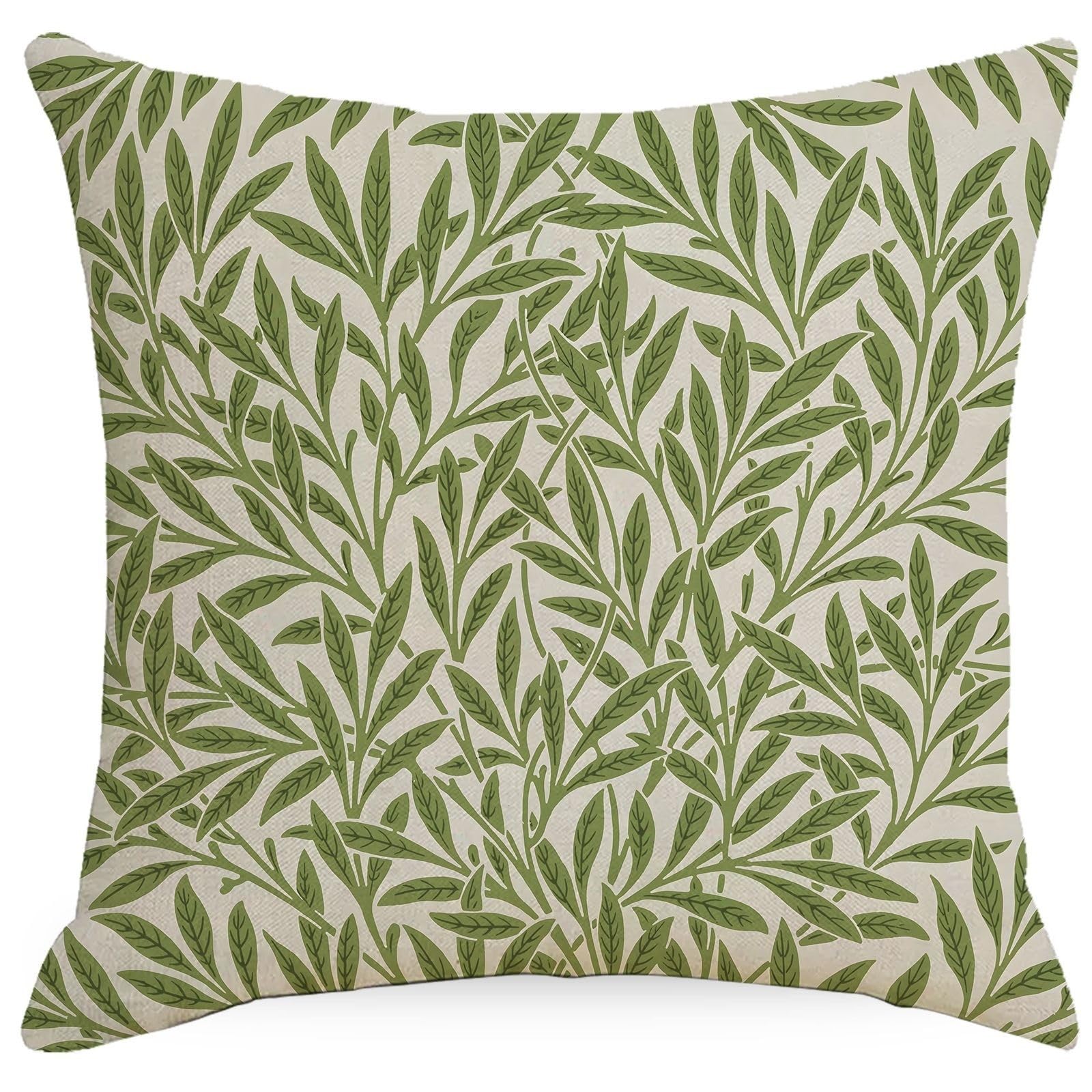 Cushion Covers 60cm x 60cm Retro Plants Large cushions with covers included - Linen Square Decorative Throw Pillowcases with Invisible Zipper, for Livingroom Sofa Bedroom