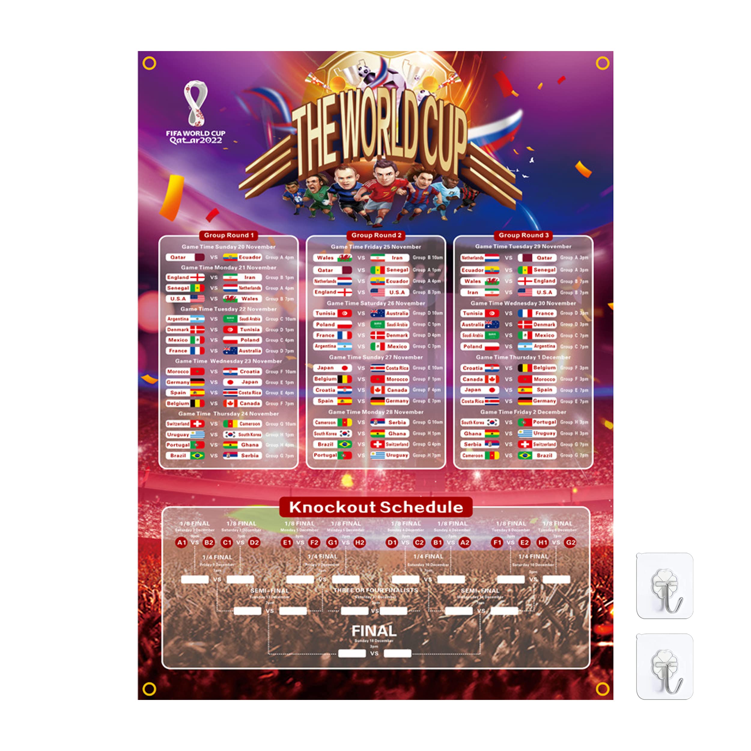 Buy World Cup 2022 Wallchart World Cup Game s Wall Chart World Cup
