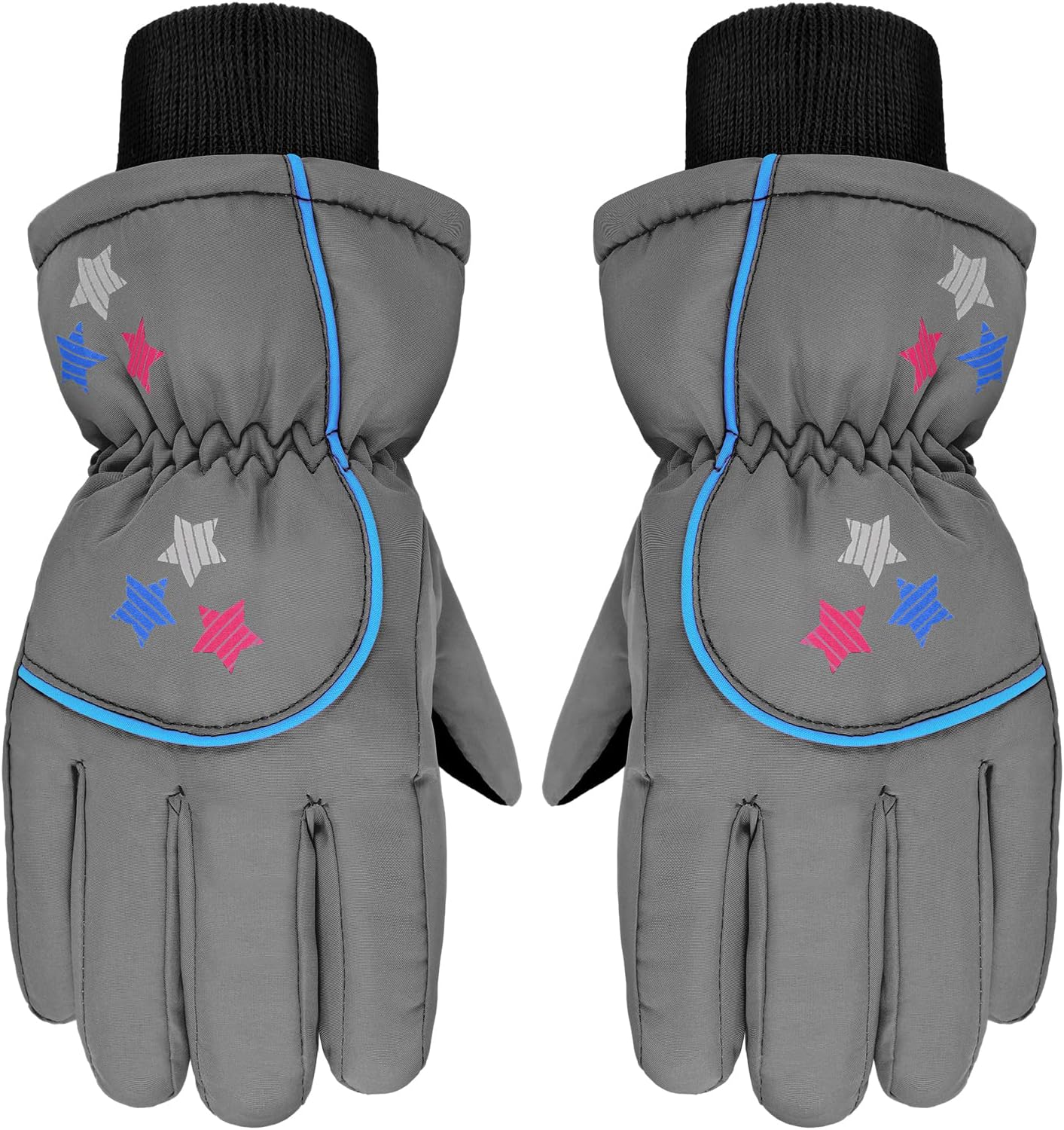 Boao Kids Snow Ski Gloves Winter Waterproof Warm Snowboard Mittens for Girl and Boy