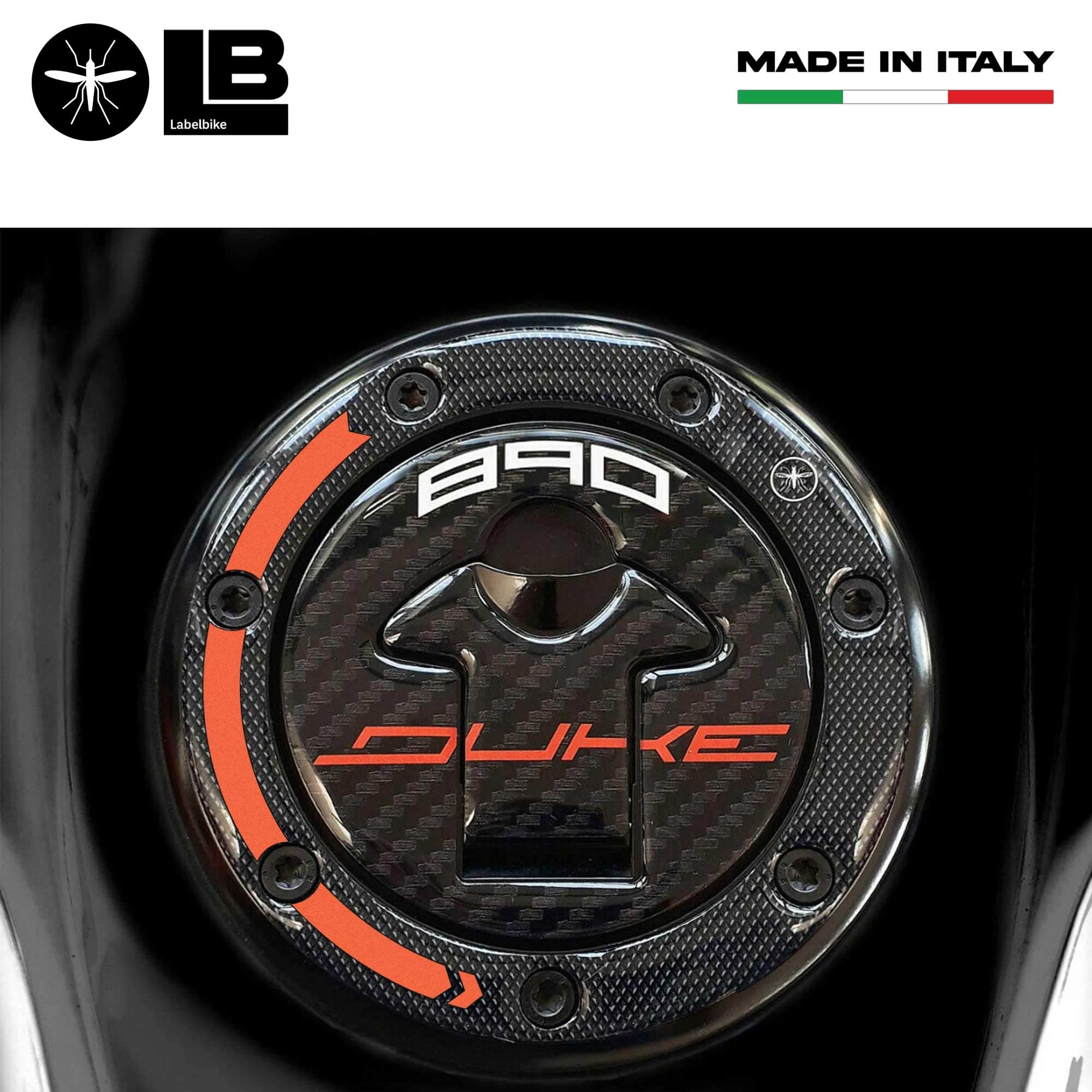 3D Tankaufkleber-Set Für KTM DUKE 890 R – Aus Harz, Kratzfester Schutz In Orange