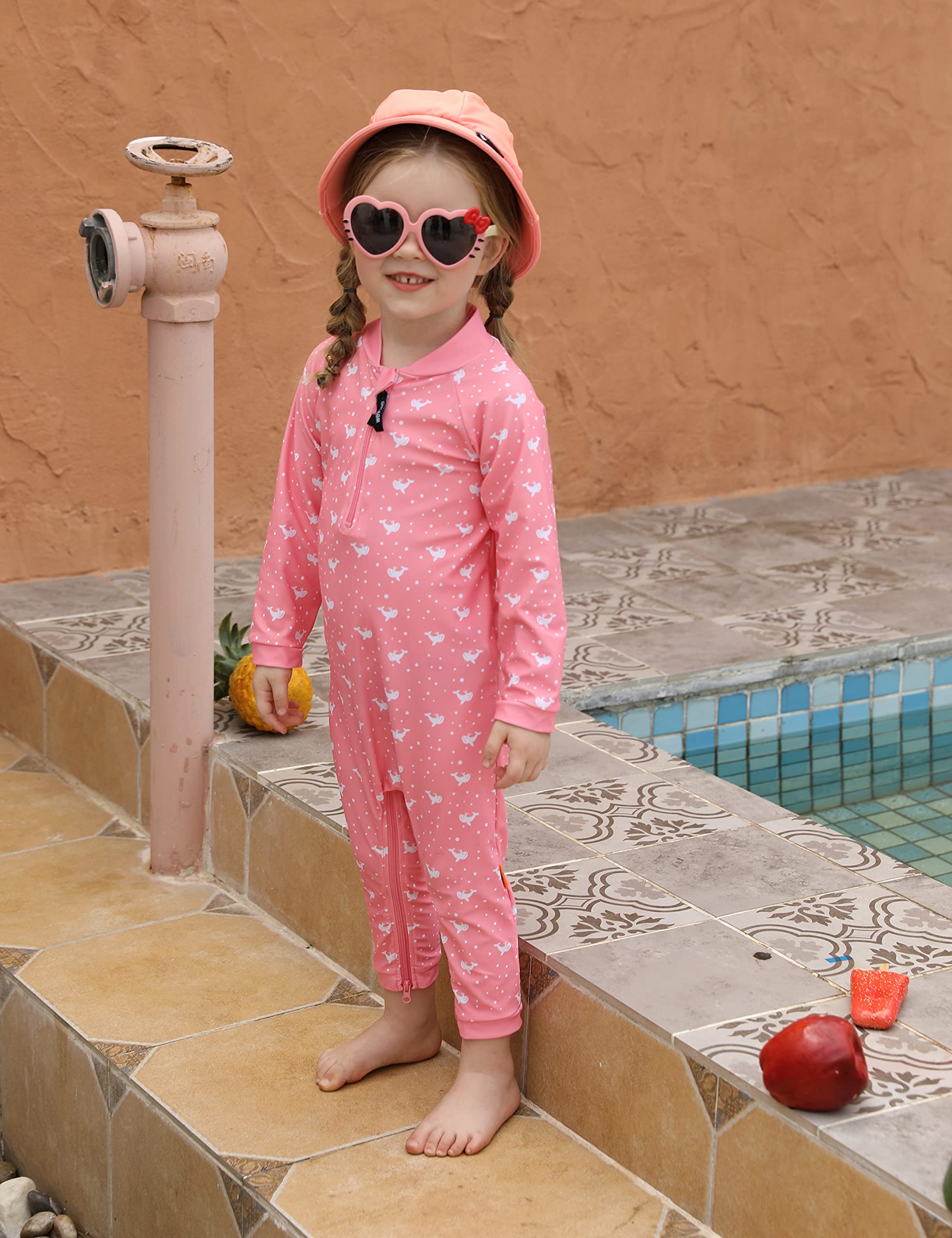 weVSwe Baby Toddler Boy Swimsuit Long Sleeve Baby Swimwear UPF 50+ Sun Protection Rash Guard Swimming Costume with Crotch Zipper 0-3 Years — view 2