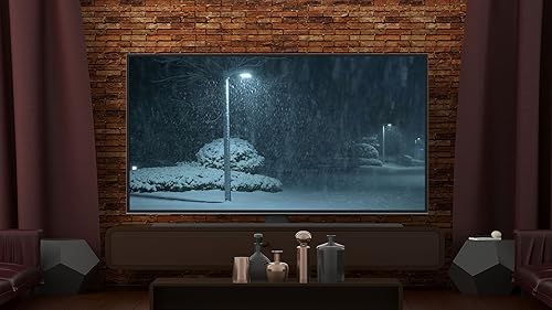 Relaxing queda de neve relaxante Belo que caindo na neve meditação, sono, estudo, brisa calma e floc