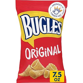 Bugles Original Crispy Corn Snacks, Snack Bag, 7.5 oz