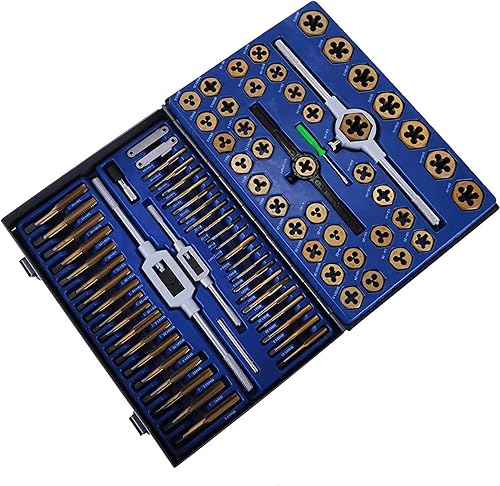 Miniatura 11 de VEVOR Juego de 86 piezas de grifos y troqueles, juego de grifos y troqueles métrico y estándar, SAE y métrico con estuche de almacenamiento, juego