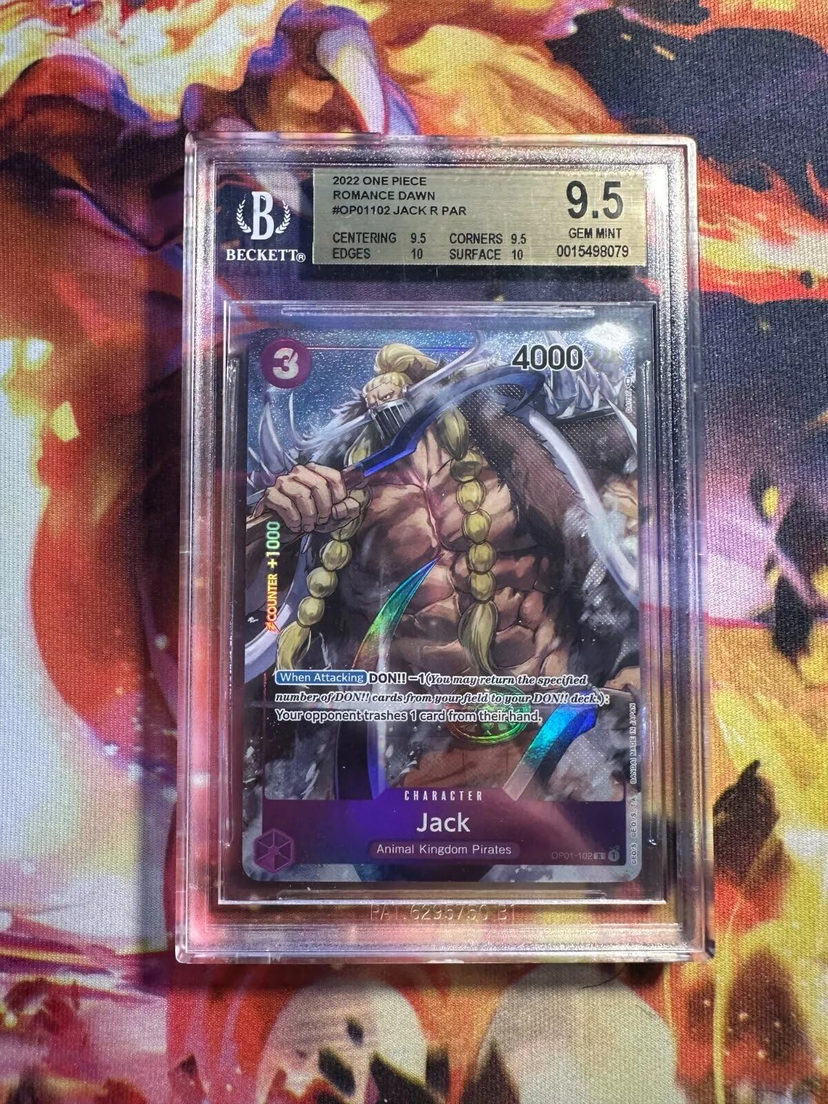 Amazon.com: One Piece Romance Dawn Jack ALT Art BGS 9.5 OP01