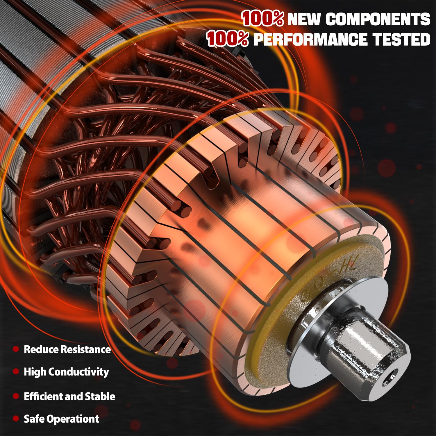 1PZ DJI-ID1 Démarreur de rechange pour Polaris Sportsman 450/570, Ranger 570, RZR 570, ACE 500/570, 4013015, 4014909, SMU0548, 26-1108, 19486, 4014290