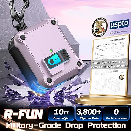 Miniatura 5 de R-fun Funda de carga para AirPods de 3 generación 2021, protección completa contra caídas, diseño de tapa desplegable automática para Apple Airpod 3