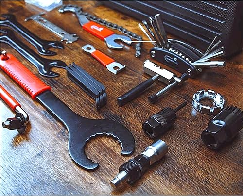 Miniatura 2 de Lumintrail Kit de herramientas de reparación de bicicletas de montaña, tierra y carretera, 38 piezas, juego de herramientas de mantenimiento de