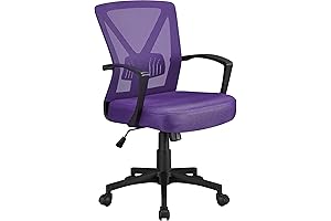 Yaheetech Ergonomic Purple Rolling Office Chair