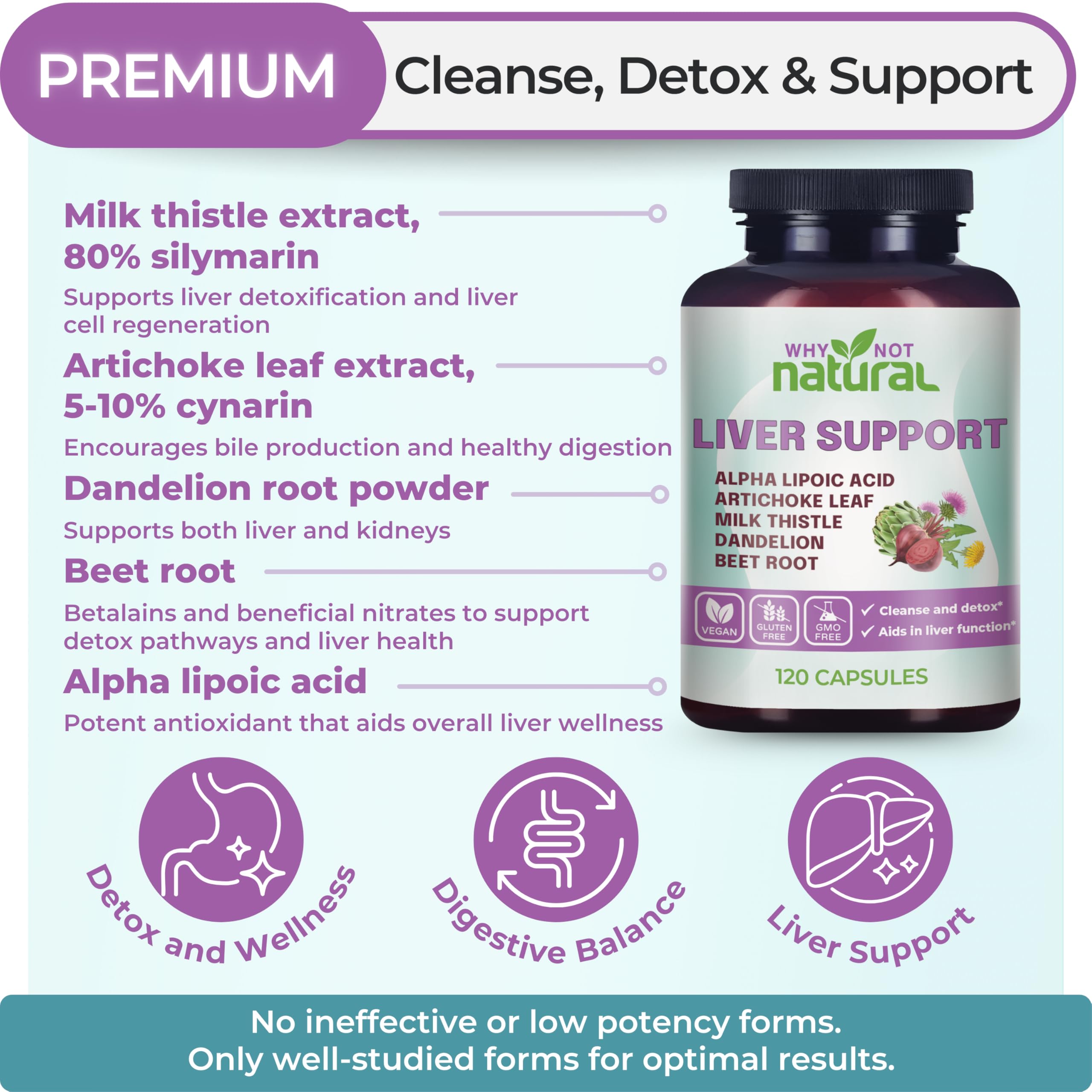 5-in-1 Liver Health Formula Supplement for Detox and Cleanse - Milk Thistle — Amazon image 2