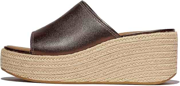 Amazon.com | FitFlop Women's Platfforms Espadrille Leather