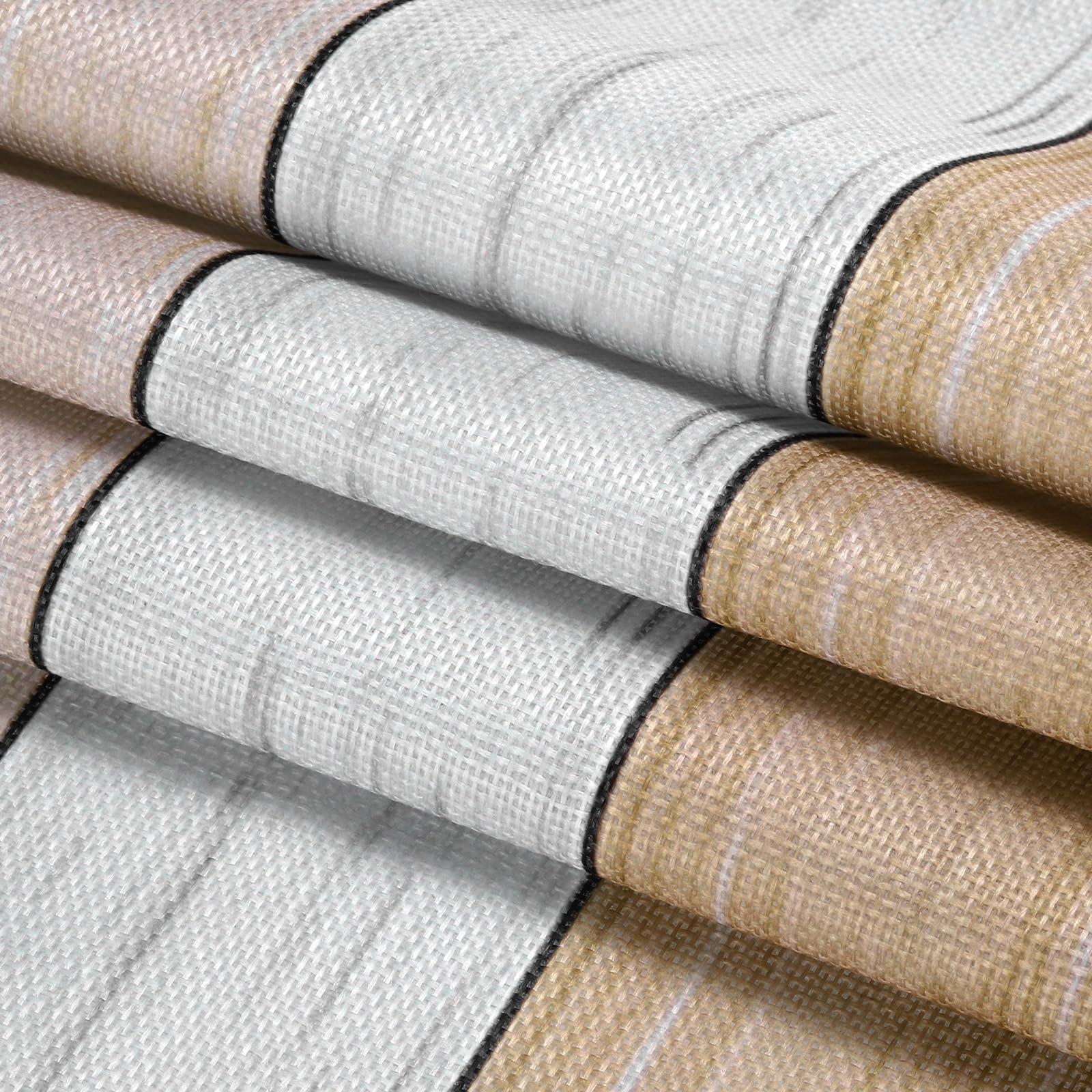uxcell Table Runner 72" x 13", Retro Cotton Linen Table Runner, Light Brown & Grey, Khaki/Beige/Gray/Yellow/Linen - Image 3