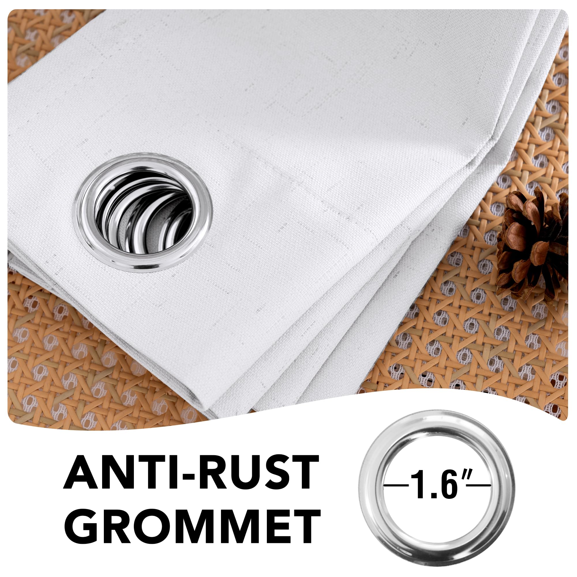 Amazon.com: H.VERSAILTEX Pure White Curtains 96 inches Long, 100