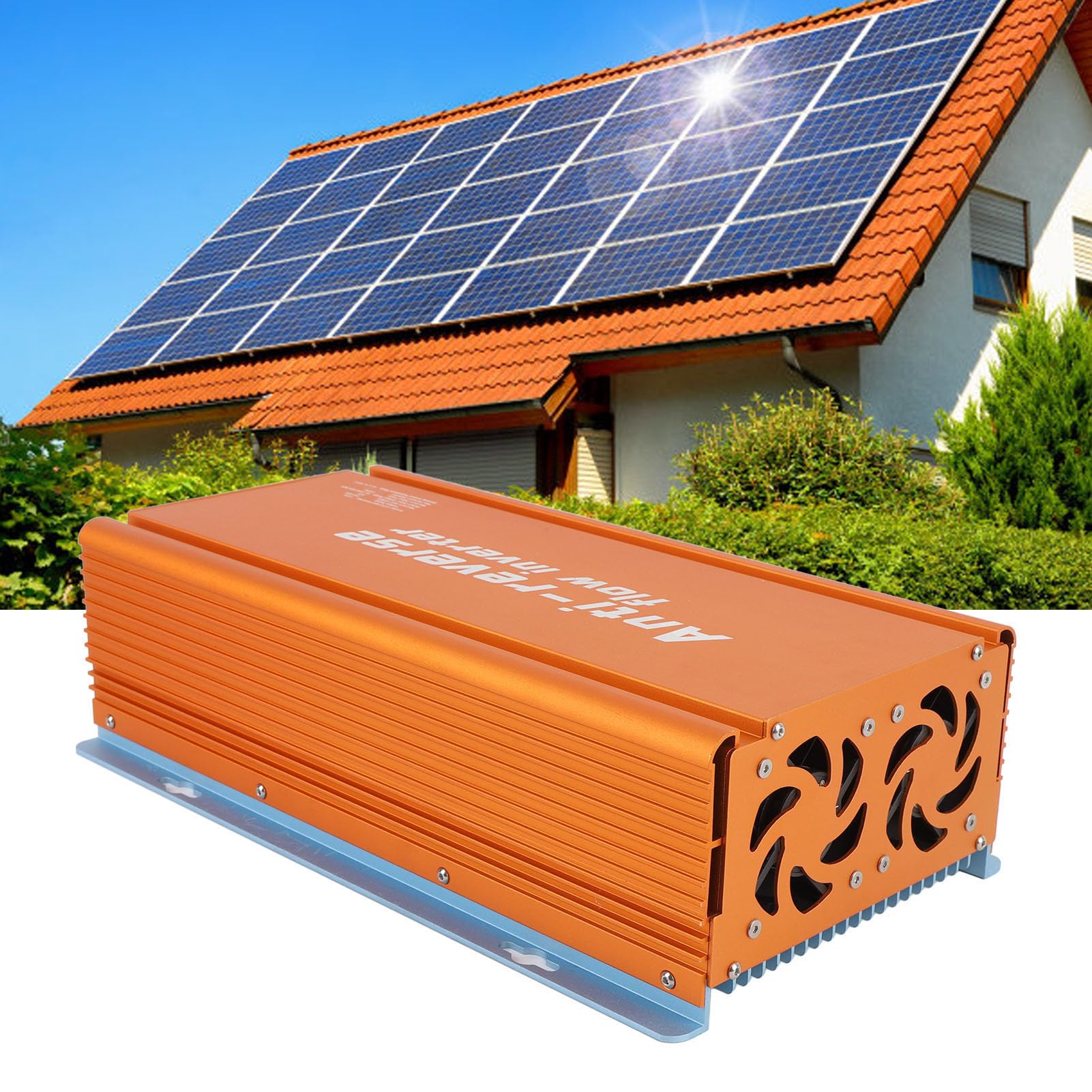 Eujgoov Inverter per Collegamento Alla Rete da 1200 W, Inverter di Energia Solare con MPPT, Monitoraggio WiFi, Antiriflusso per il Fotovoltaico Domestico (230V)