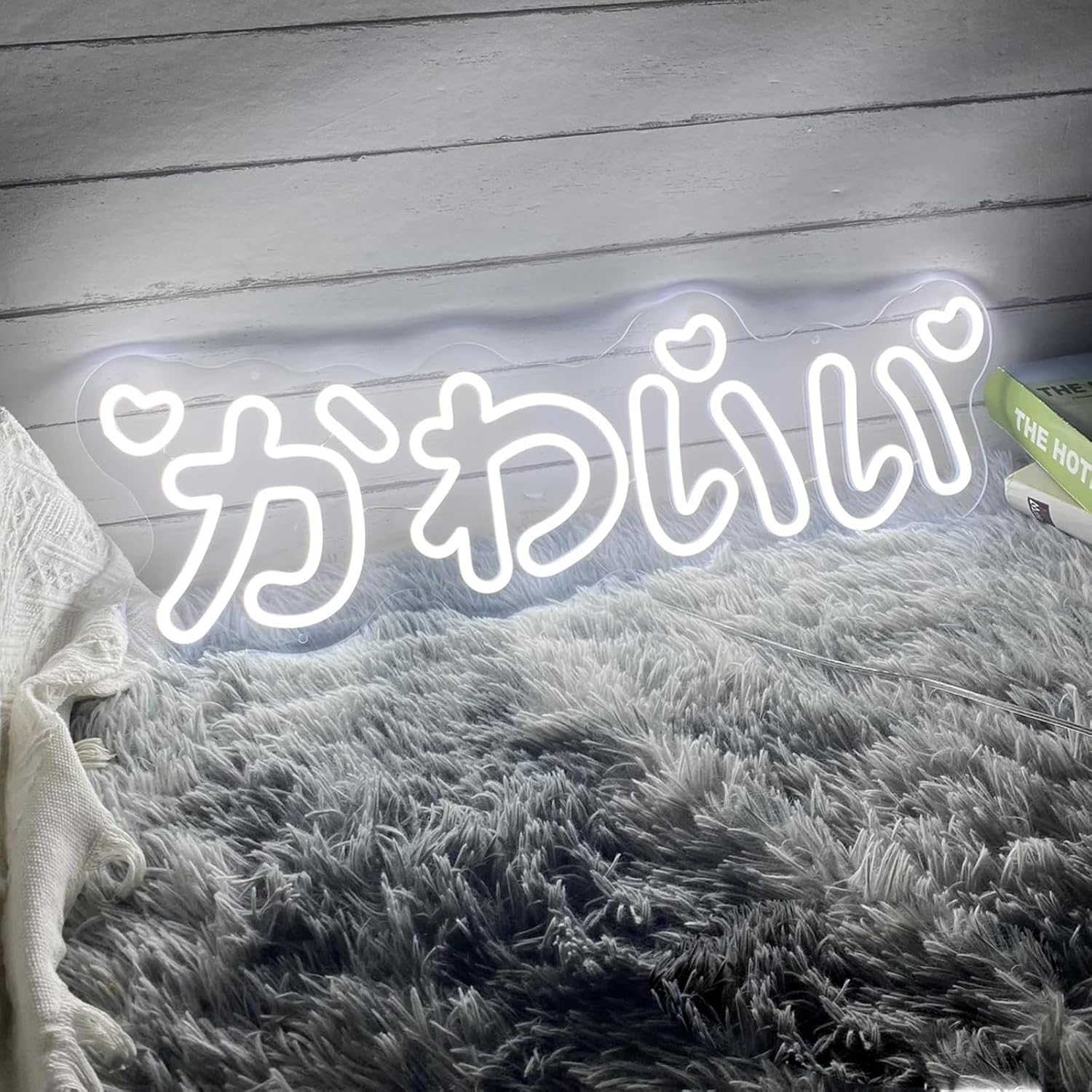 Kawaii Neon Sign かわいい Japanese Neon Sign LED Neon Light Up Sign Wall Art Decor for Game Room Man Cave Home Bedroom Decor Size: 18inch