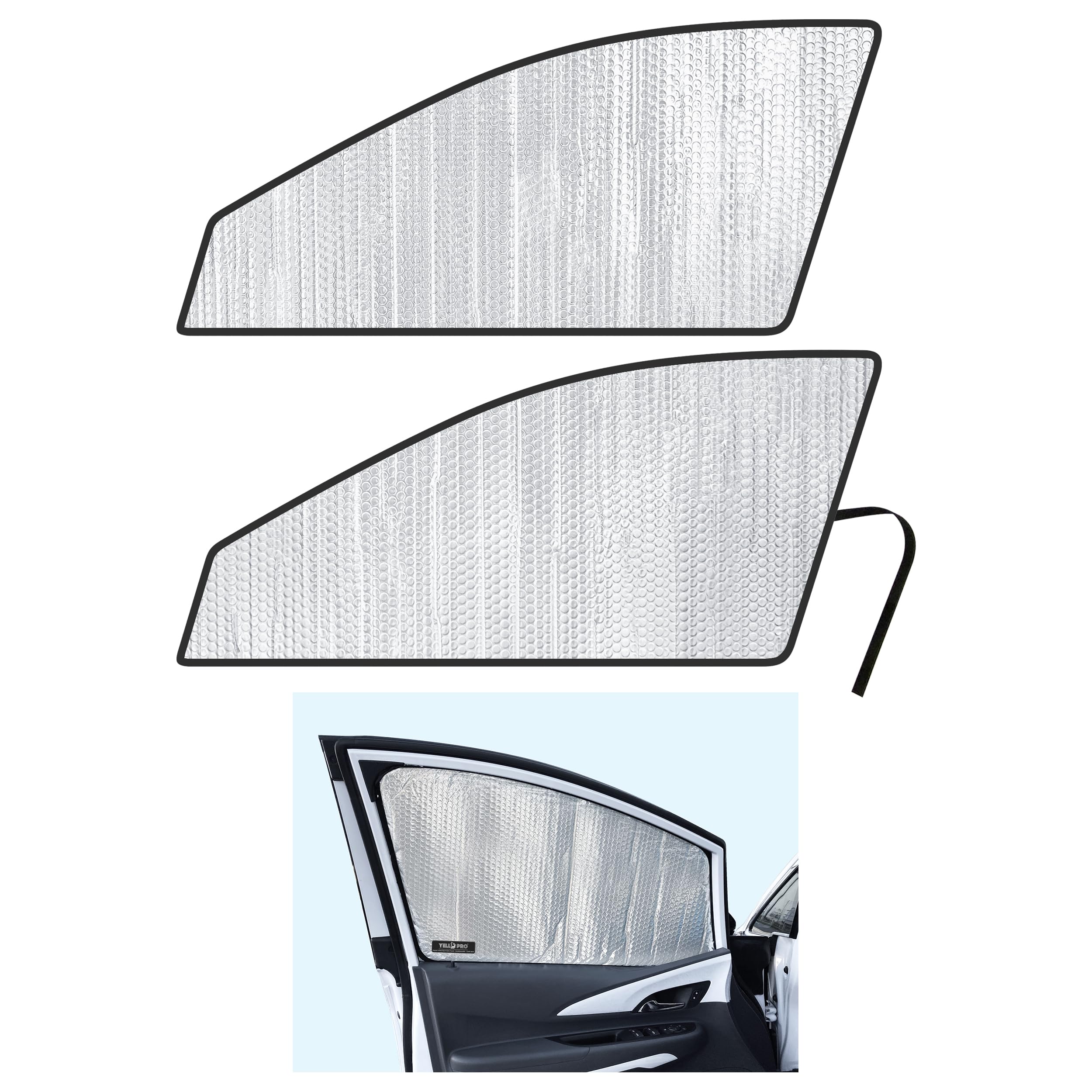 Side Window Front Seat Reflective Sunshade Custom Fit for 2017 2018 2019 2020 2021 Chevrolet Bolt EV Hatchback, LT, Premier, UV Reflector Sun Protection Accessories (Set of 2)