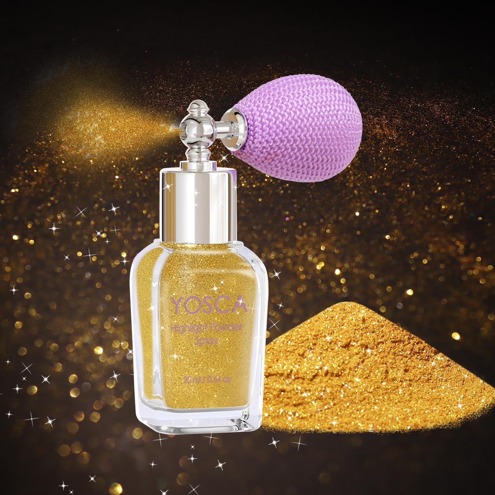 Yosca Body Glitter Spray, 30ML Loose Body Shimmer Powder Sparkle Hair Spray