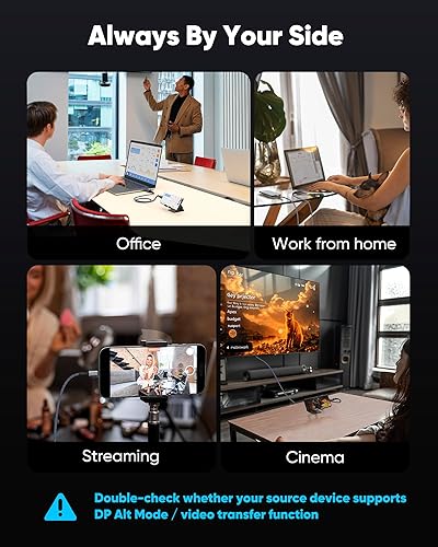 Miniatura 8 de Highwings Cable USB C a HDMI de 6 pies (4K a 60 Hz), cable USB 3.1 tipo C a HDMI 2.0, compatible con Thunderbolt 34 para iPhone 15 ProMax, MacBook