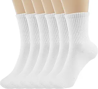 BomKinta Women Casual Calf Socks - Cute Cotton Crew Socks - Soft Above Ankle Sock 6 Pairs Size 5-10