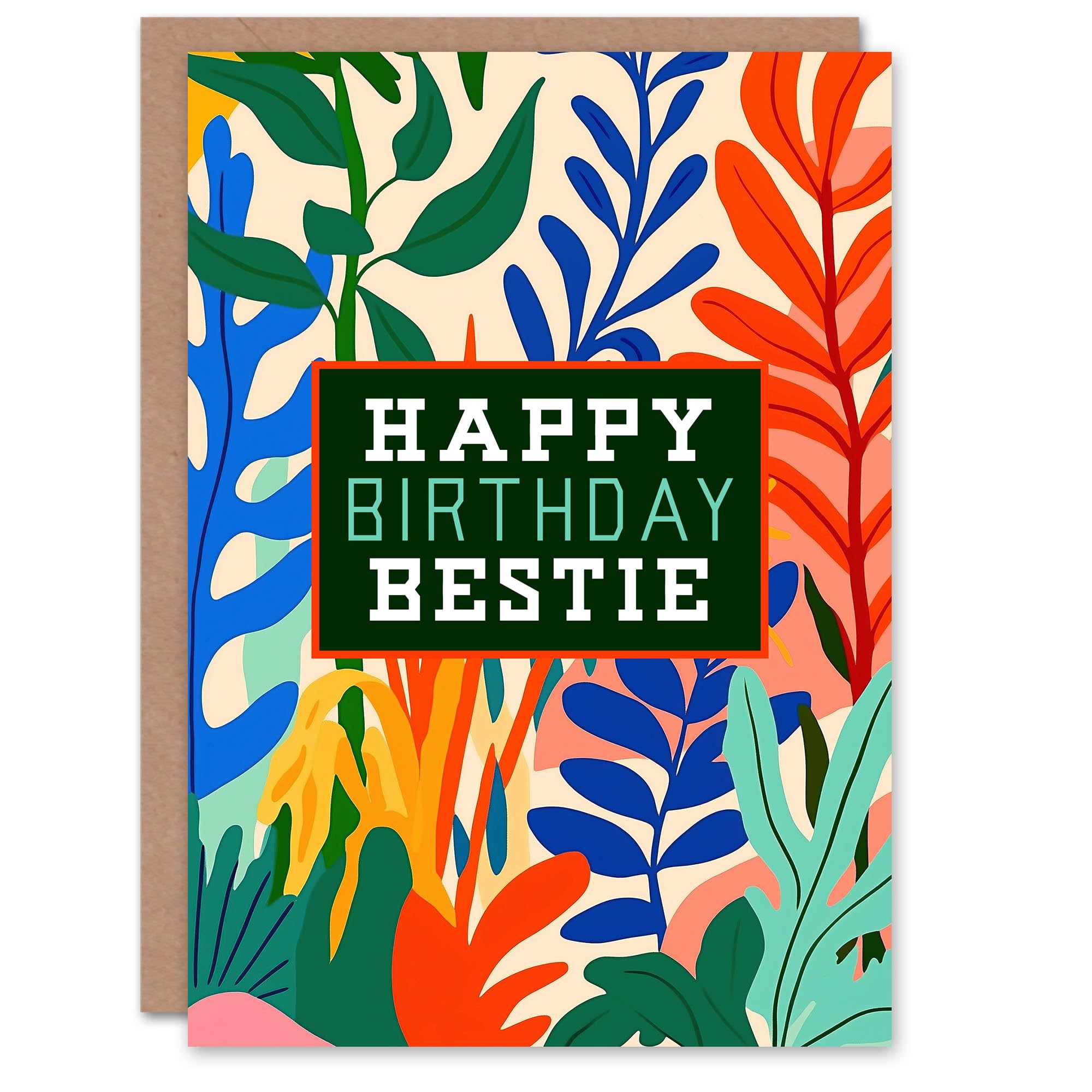 Artery8 - Greeting Card - Happy Birthday Bestie - Botanical Friend