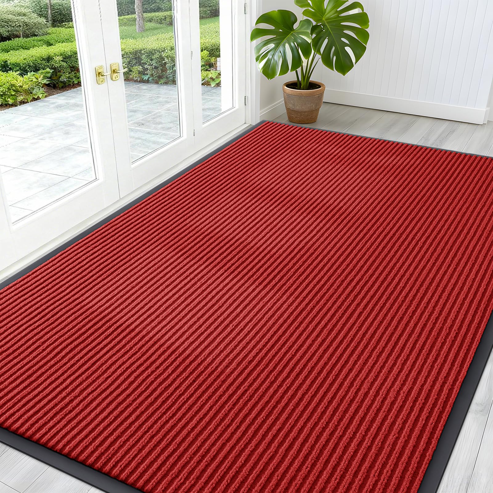 OLANLY Front Door Mat Indoor Outdoor Entrance, Waterproof Heavy Duty Doormat, Fade Resistant, Low Profile, Easy Clean Patio Porch Welcome Floor Mats for Entry, 29.5x17, Beige — view 150