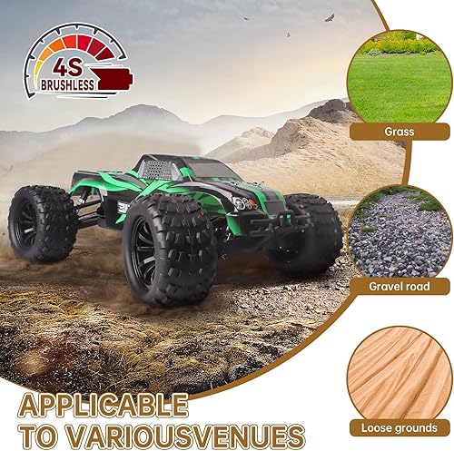 Miniatura 6 de Llantas y ruedas de 0.110 in Hex 1/10 Escala 1/10 Monster Truck Ruedas para Traxxas Rustler VXL Stampede 4x4 Redcat Volcano EPX Pro Blackout XTE,